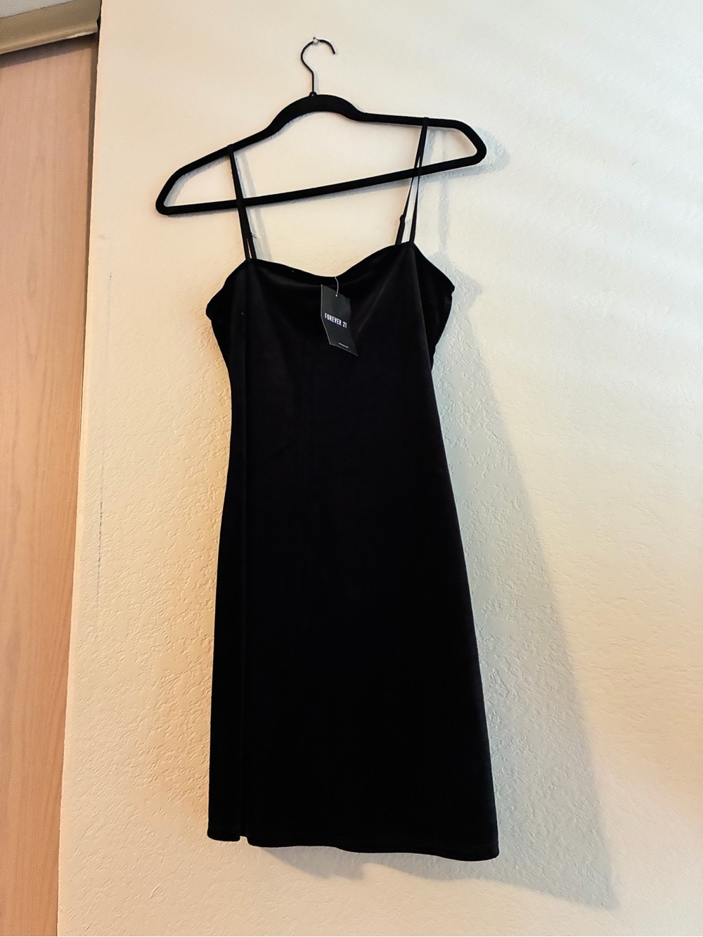 3/$20 Black Spaghetti-Strap velvet Slip Dress LBD
